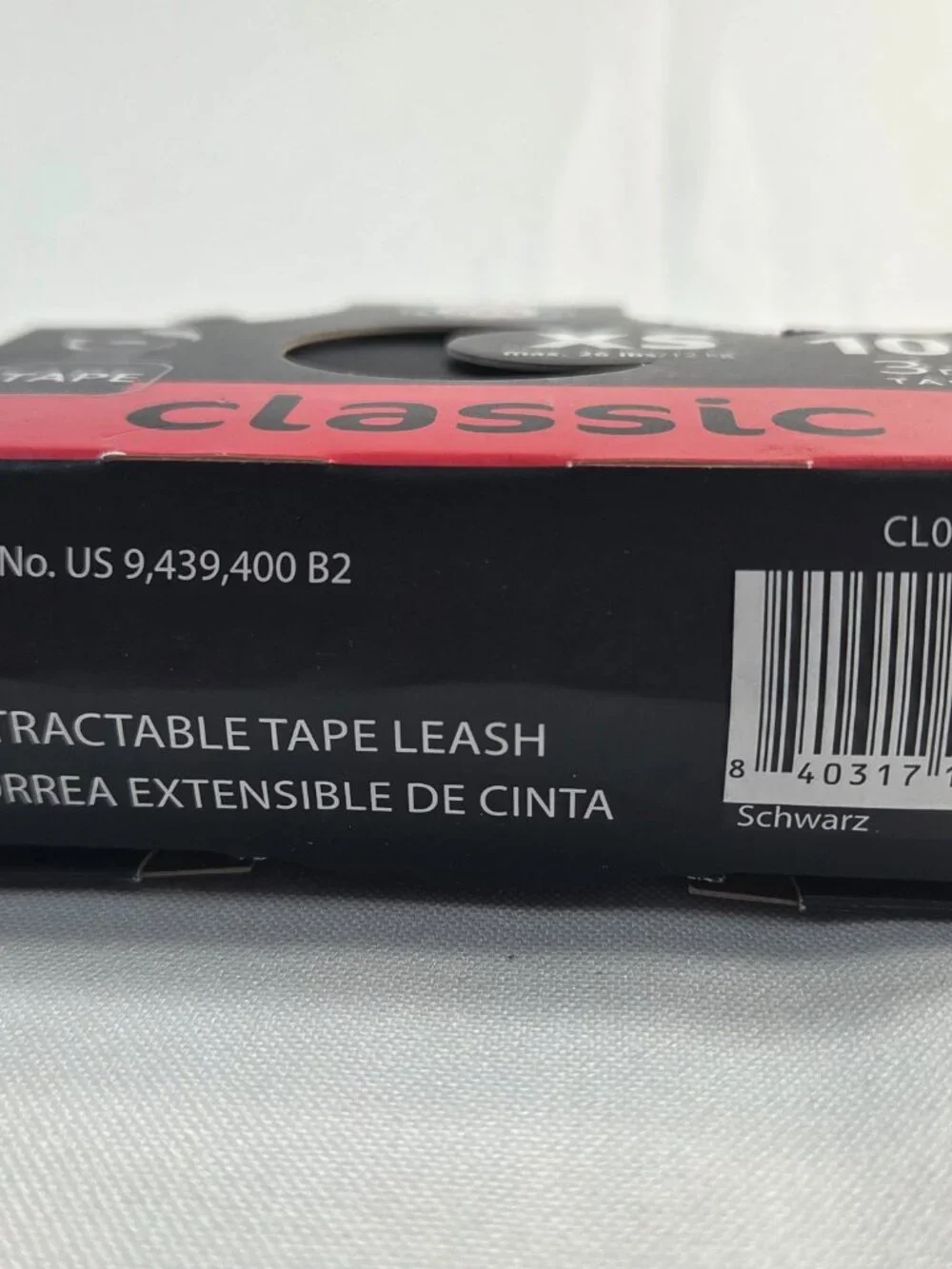 NIP Flexi Retractable Dog Leash XS Black 10ft Tape Lead Small Pets up to 26 lbs